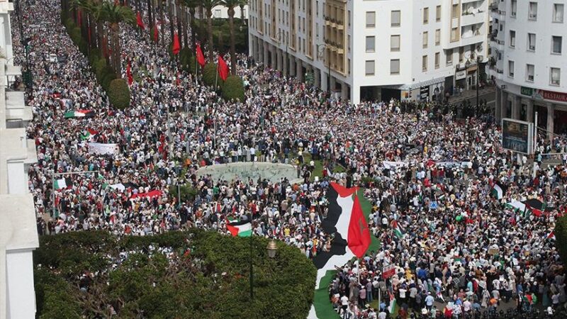 مسيرة حاشدة بالرباط دعما لفلسطين