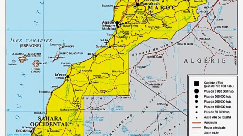 نشر الخريطة الرسمية للمغرب تشمل صحراءه على الموقع الرسمي للخارجية الفرنسية