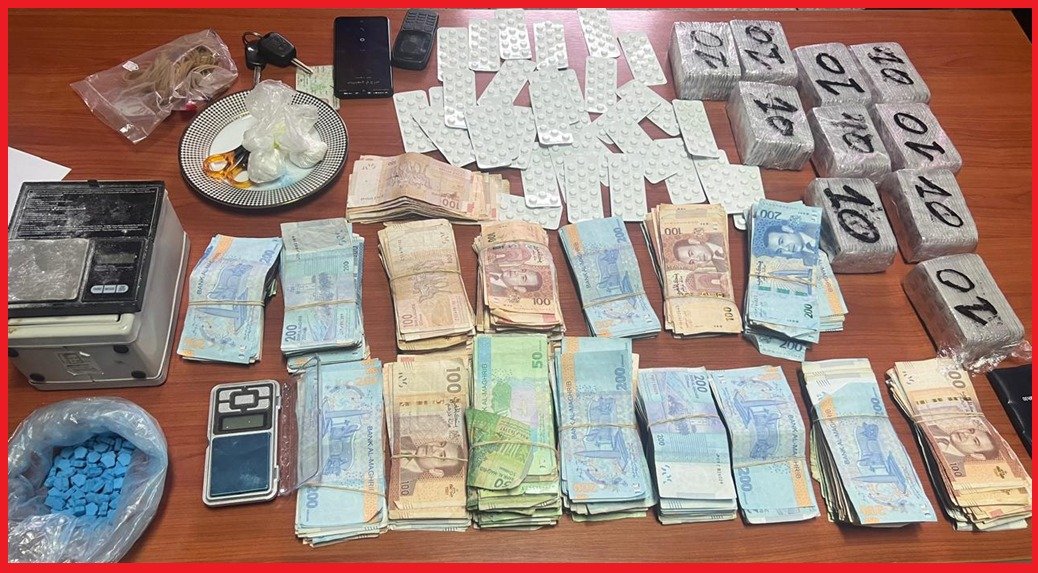 حجز 21 مليون وكوكايين وأقراص مهلوسة خلال توقيف 3 مروجين للمخدرات بمراكش