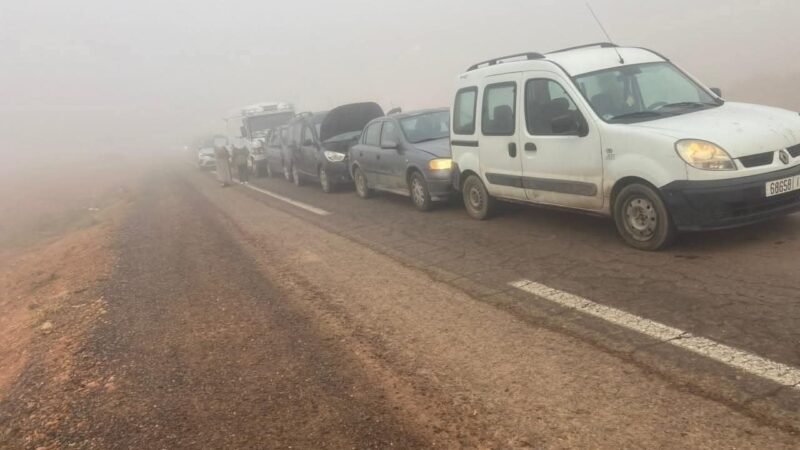 جريحان في حادث سير أثناء ضباب كثيف ضواحي ابن جرير