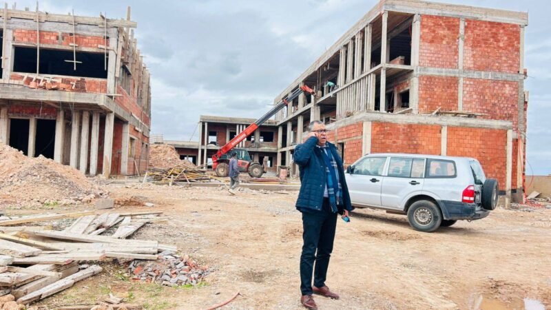 حبيبي يتفقد ورش بناء إعدادية بالسراغنة