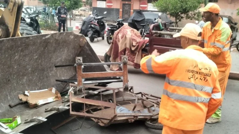 حملة واسعة لتحرير الملك العمومي بمراكش