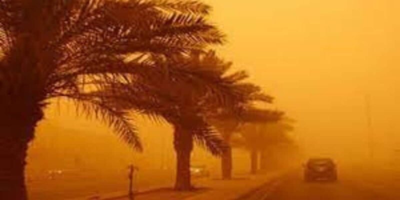 نشرة إنذارية: رياح قوية مع عاصفة رملية