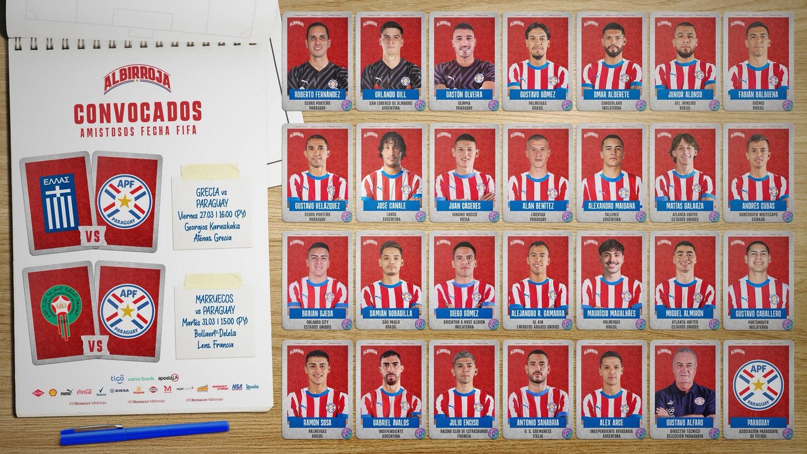 منتخب باراغواي يعزز صفوفه بلاعبين مجنسين قبل مواجهة المغرب