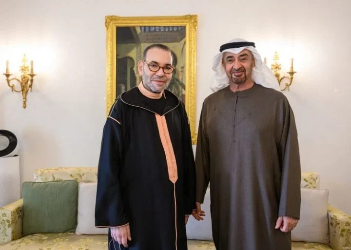 الملك محمد السادس والشيخ محمد بن زايد يناقشان القضايا الدولية