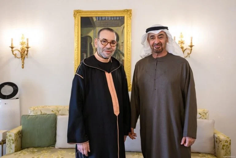 الملك محمد السادس والشيخ محمد بن زايد يناقشان القضايا الدولية
