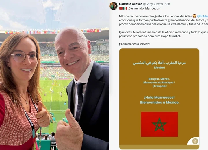 رسالة ترحيب رسمية بالمنتخب المغربي في المكسيك