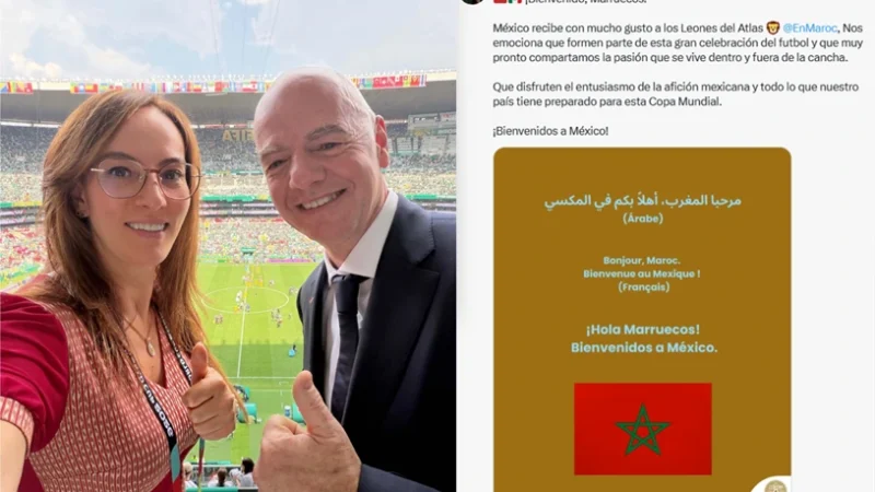 رسالة ترحيب رسمية بالمنتخب المغربي في المكسيك