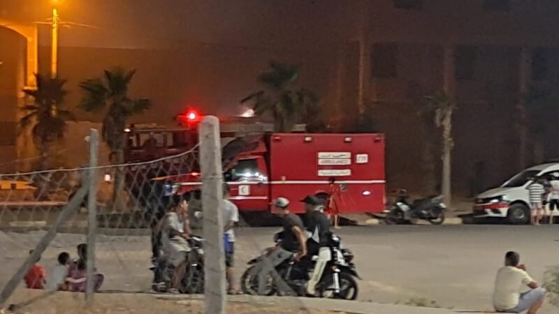 حريق يندلع بمستودع لتخزين الألواح الشمسية بقلعة السراغنة